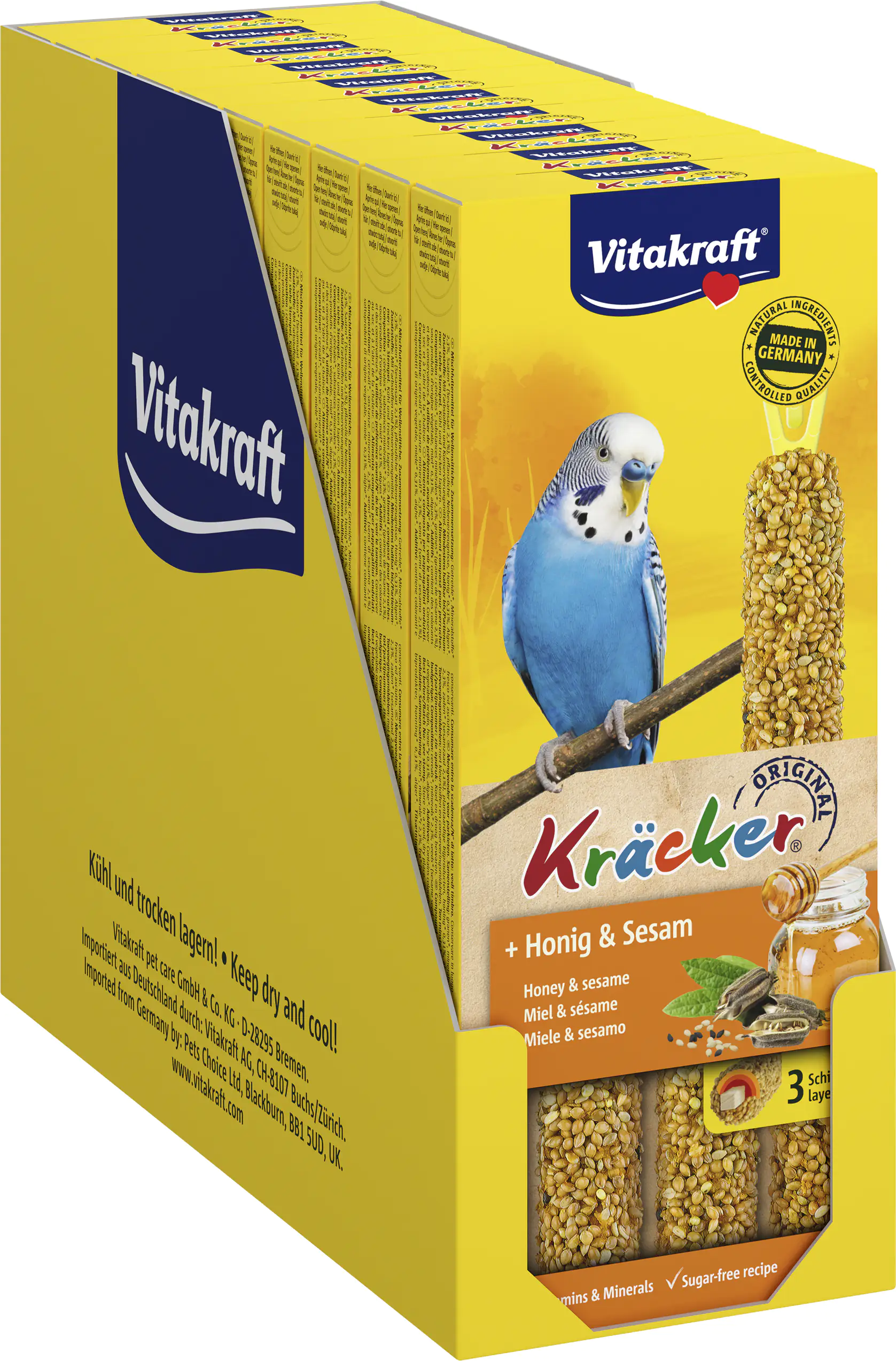 Vitakraft Kräcker® Honig & Sesam 3 Stück / 90 g Vitakraft Kräcker® Honig & Sesam 3 Stück / 90 g