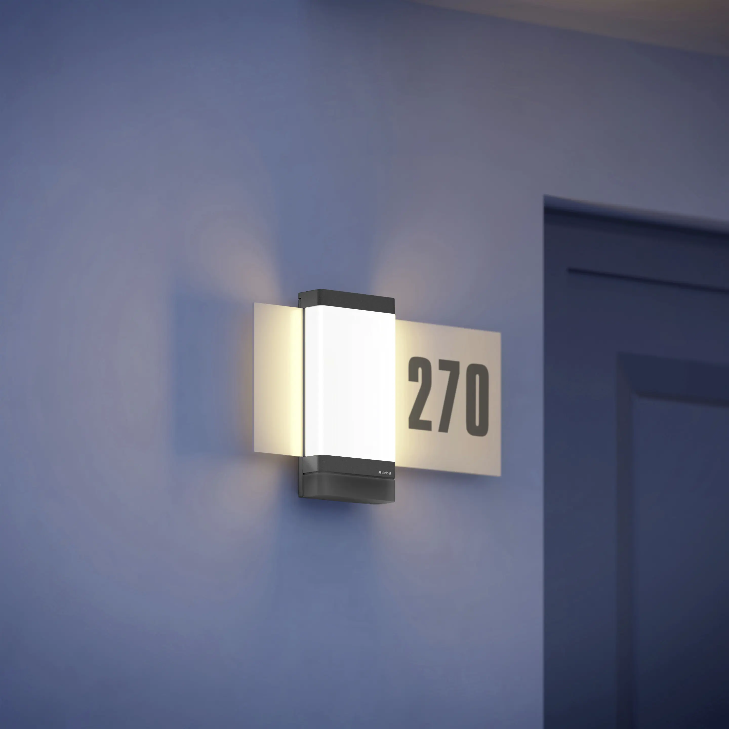 Steinel LED Außenleuchte L 270 DIGI SC 7,8W, anthrazit, Alu