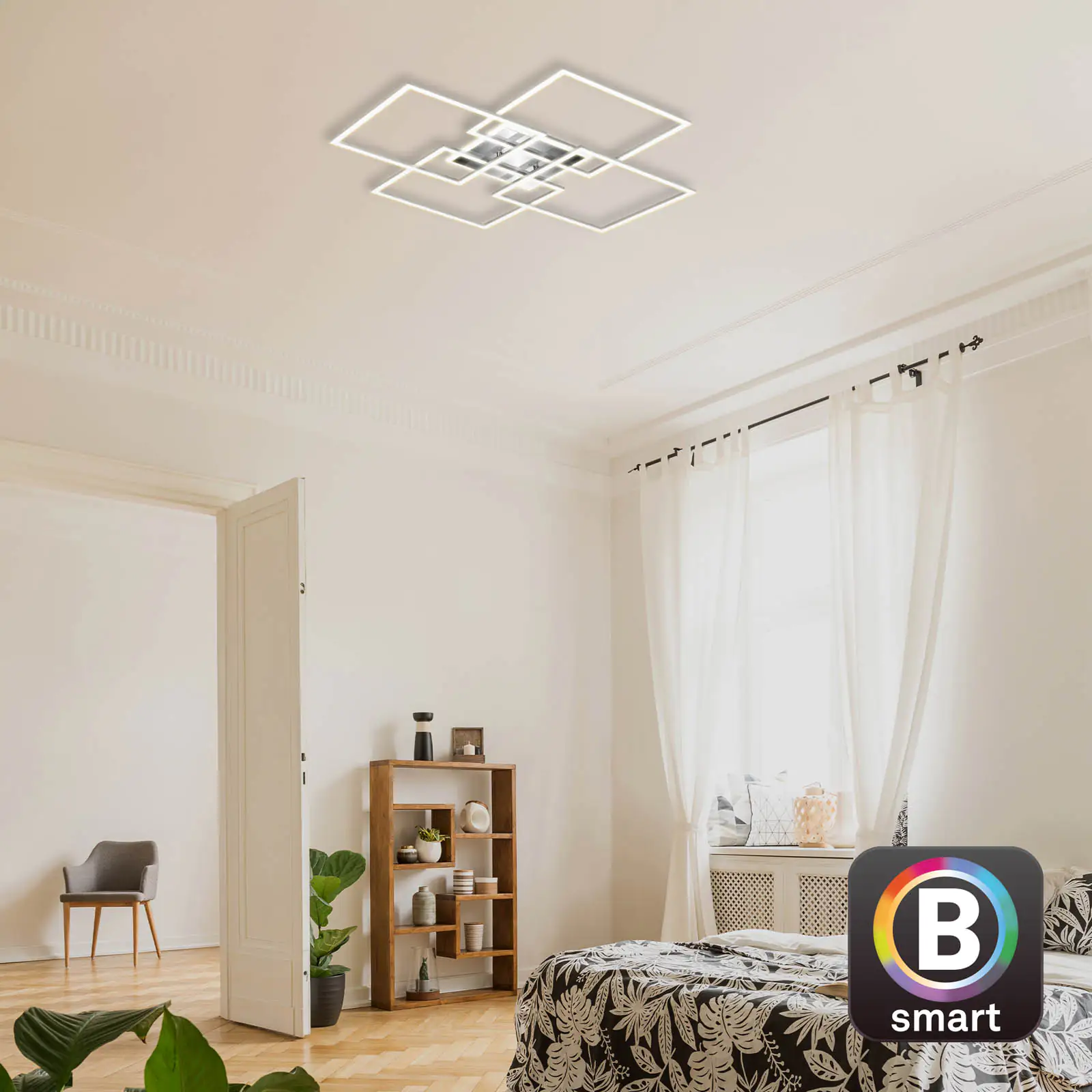 Di-Ka CCT LED Deckenleuchte Frame Smart+WiFi alu drehbar mit Fernbedienung Di-Ka CCT LED Deckenleuchte Frame Smart+WiFi alu drehbar mit Fernbedienung