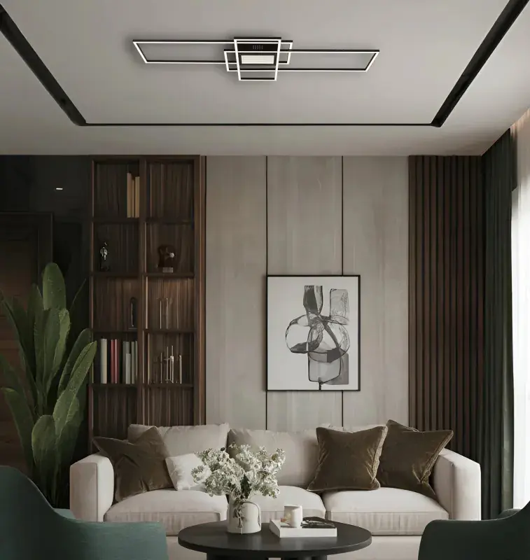 Globo Deckenleuchte Saunders 110,8 x 42 cm L x B schwarz CCT