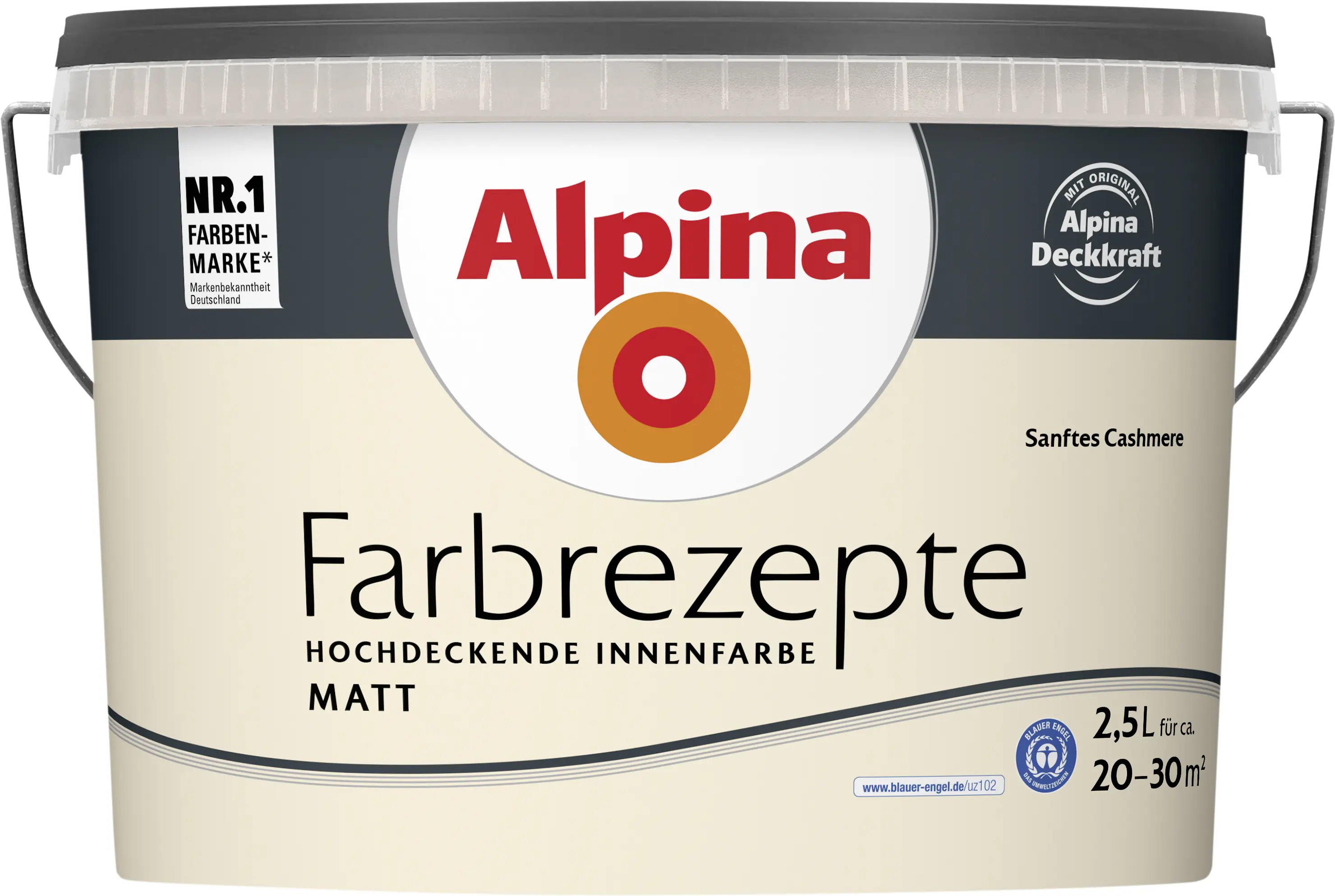 Alpina Farbrezepte Wandfarbe Sanftes cremiges Cashmere matt 2,5 L