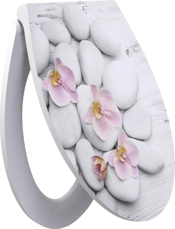 Duschwell Duroplast WC-Sitz Stein & Orchidee Duschwell Duroplast WC-Sitz Stein & Orchidee