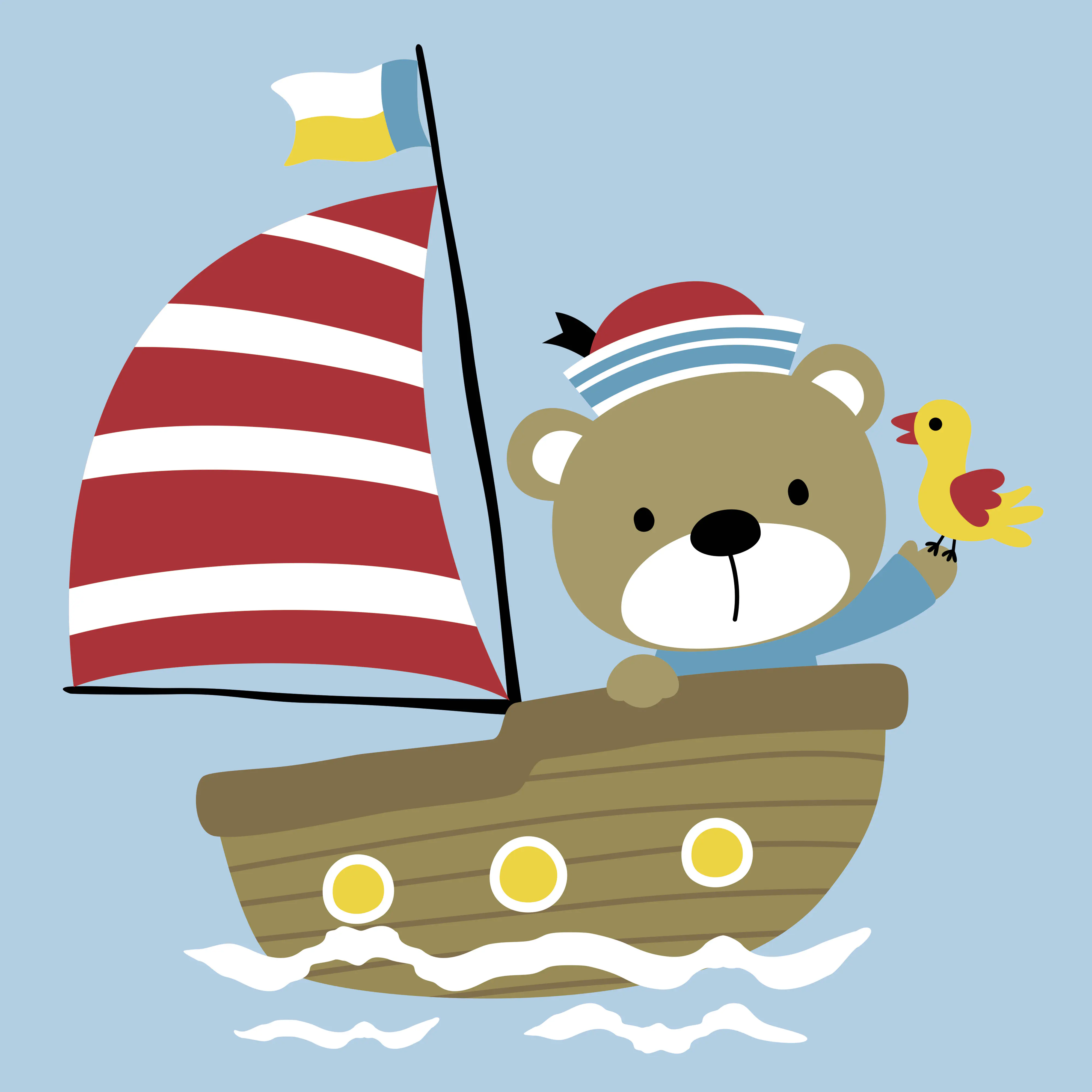 Keilrahmenbild Piratenbär 30 x 30 cm