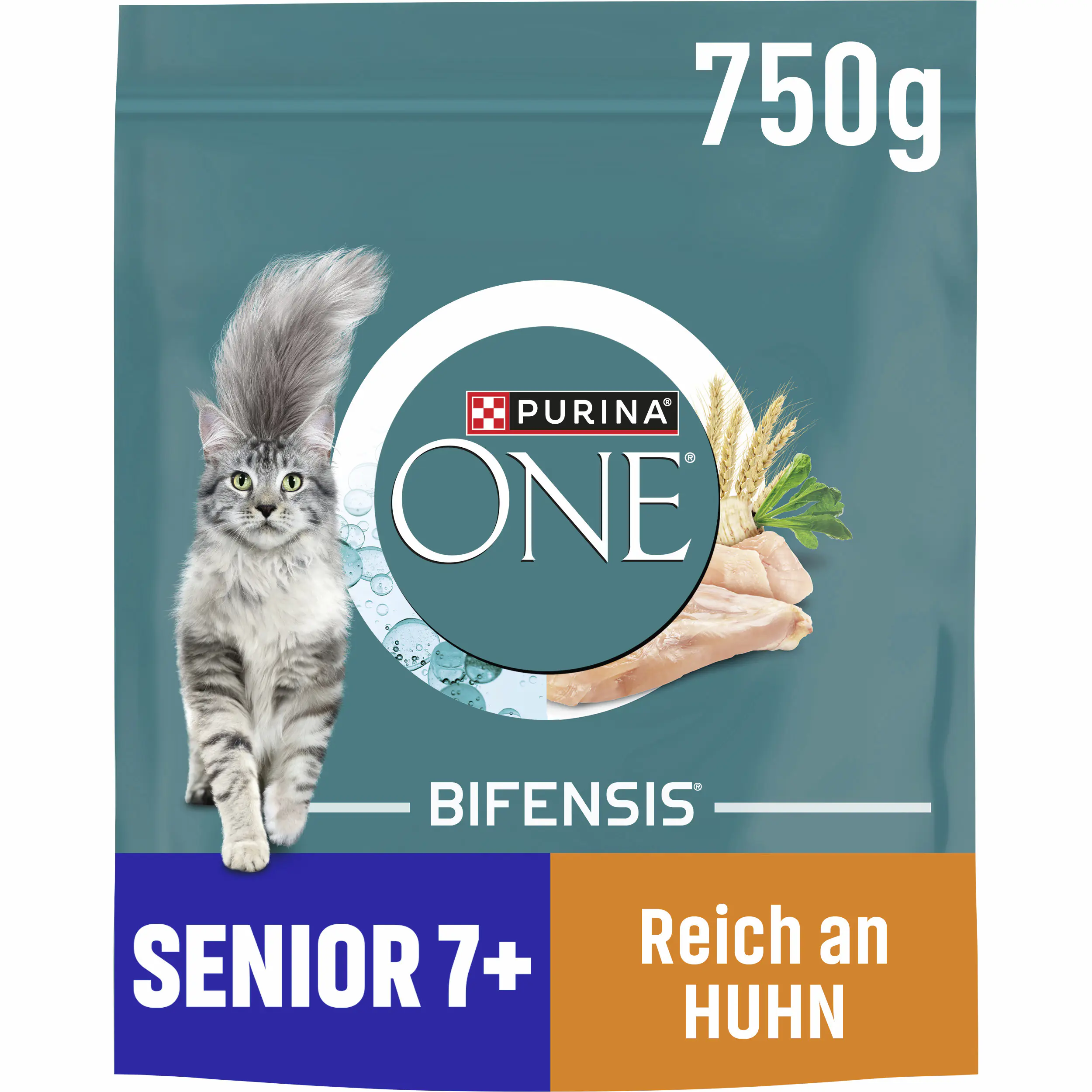 Purina ONE Senior 7+ reich an Huhn und Vollkorn-Getreide 750 g