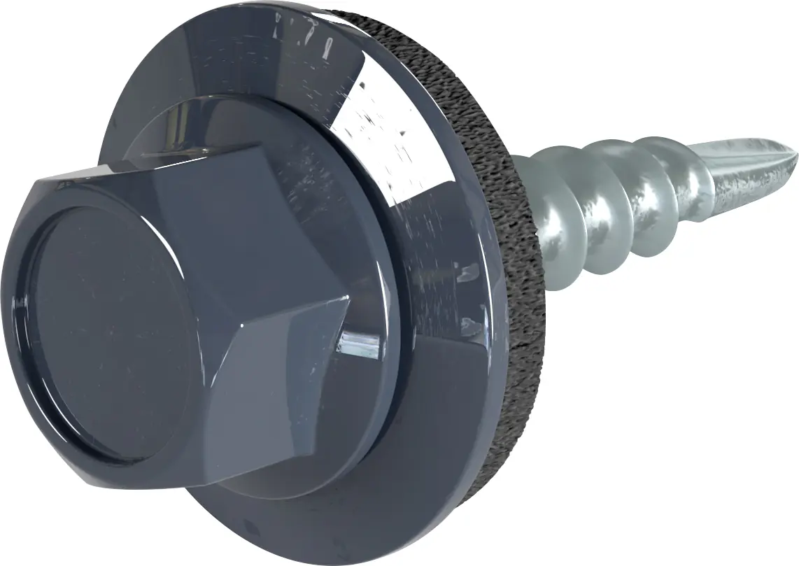 Weckman Bohrschrauben 4,8 x 20 mm sechskant - 100 Stk. Anthrazitgrau