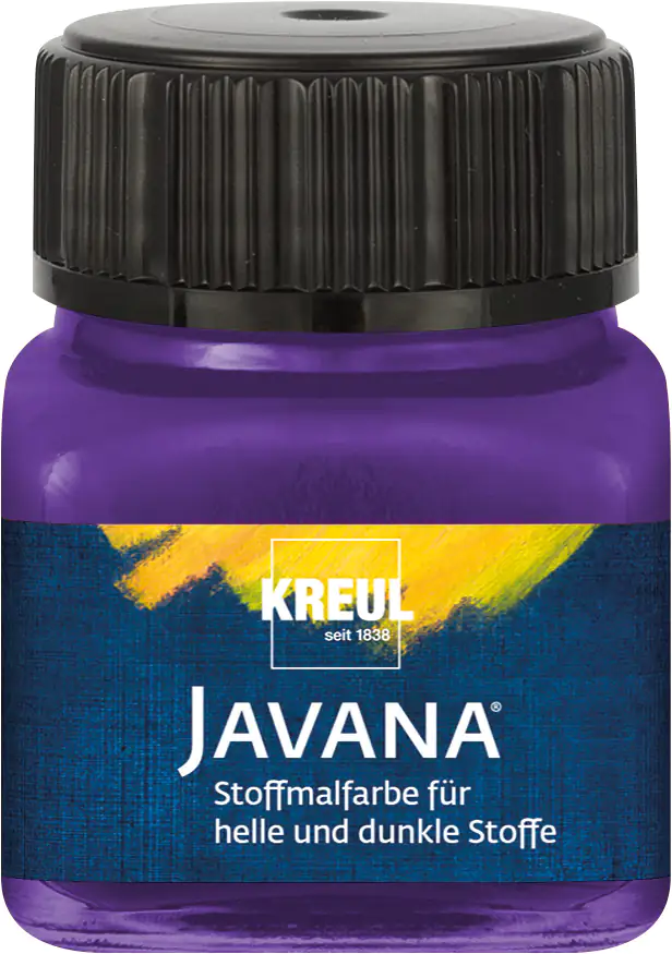 Kreul Javana Stoffmalfarbe für helle und dunkle Stoffe violett 20 ml