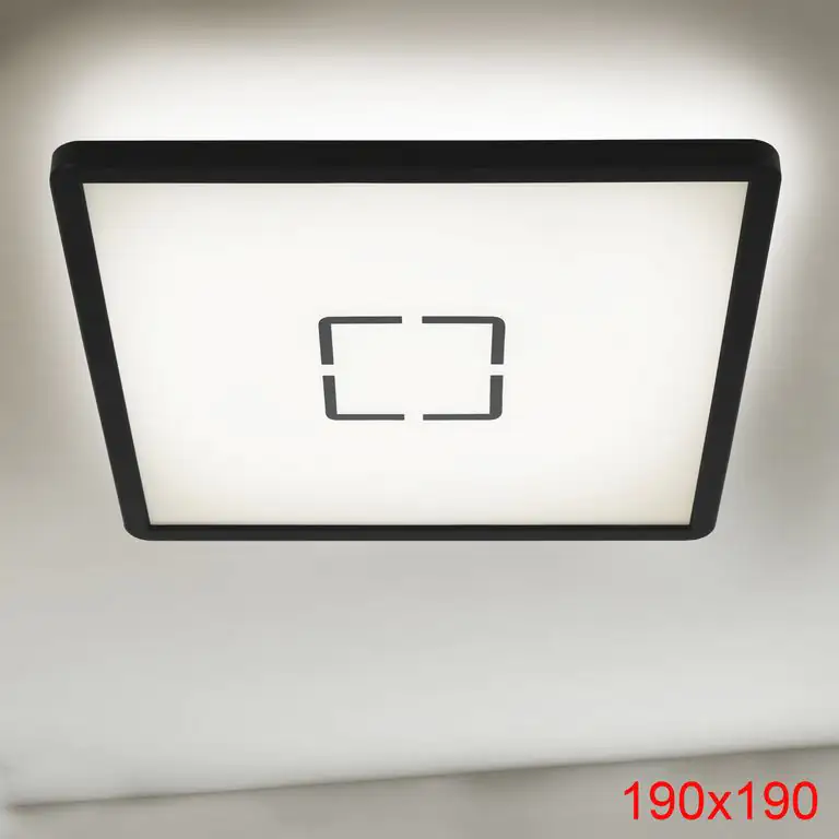 Briloner Slim LED Panel Free schwarz 19 x 19 cm mit Backight-Effekt