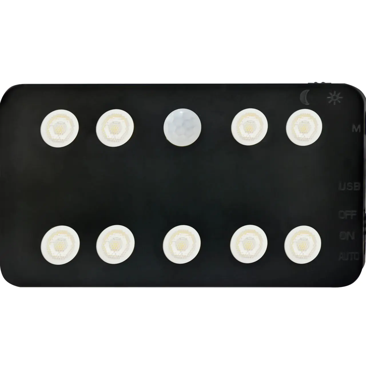 REV LED-Akku-Wandleuchte flach mit Sensor schwarz dimmbar