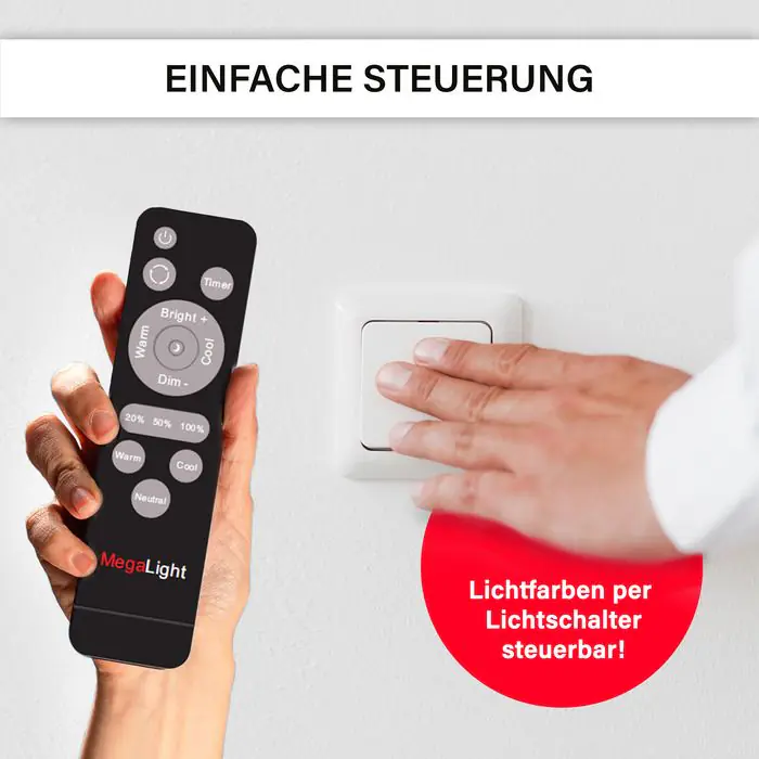 MegaLight LED-Deckenleuchte Shining Pluto Alu Ø48 cm dimmbar