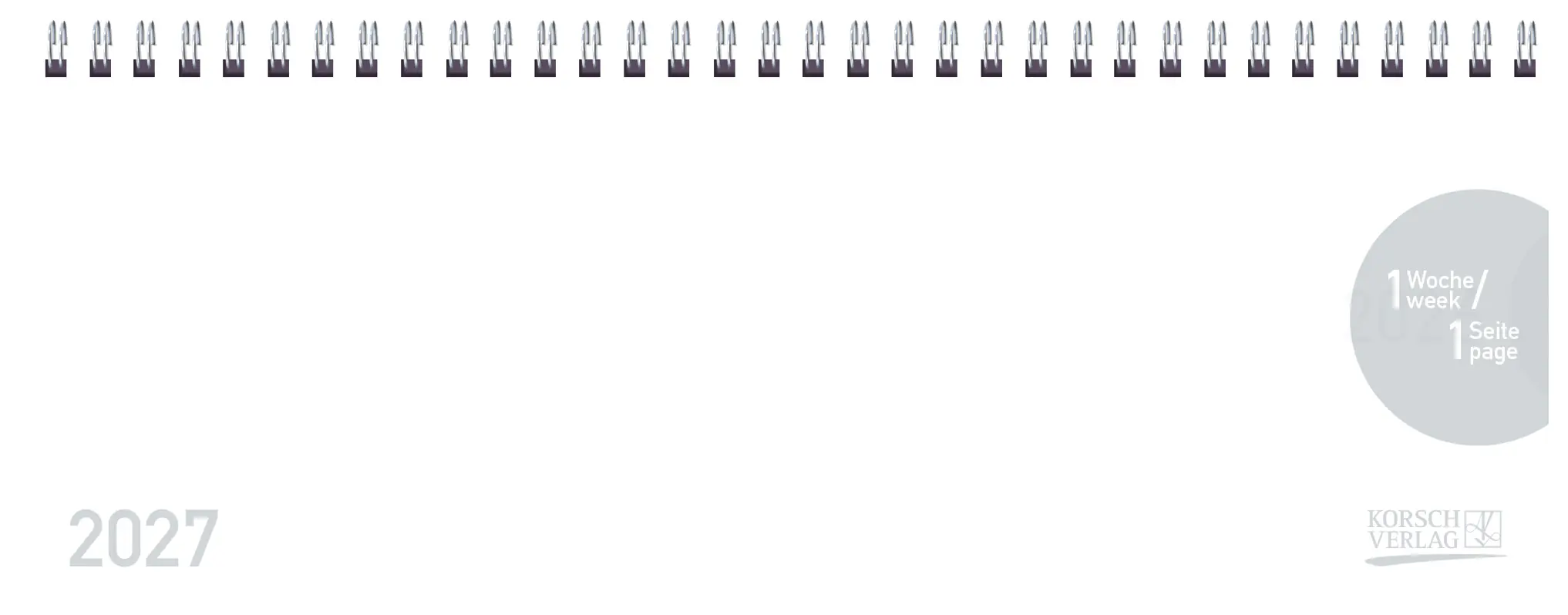 Korsch Kalender Classic Colourlux 2027 weiß