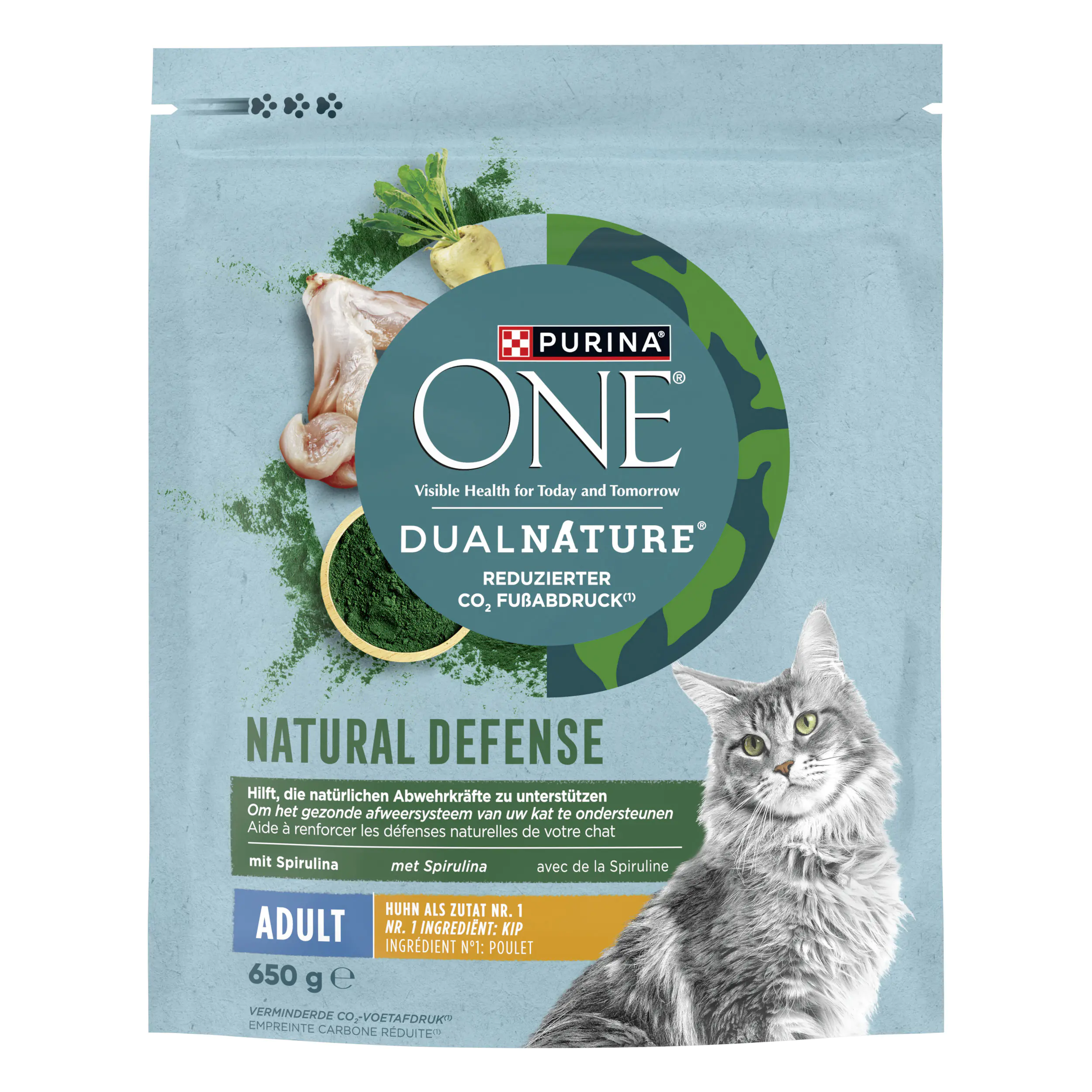 Purina One Katzenfutter DualNature mit Spirulina & Huhn 650 g Purina One Katzenfutter DualNature mit Spirulina & Huhn 650 g