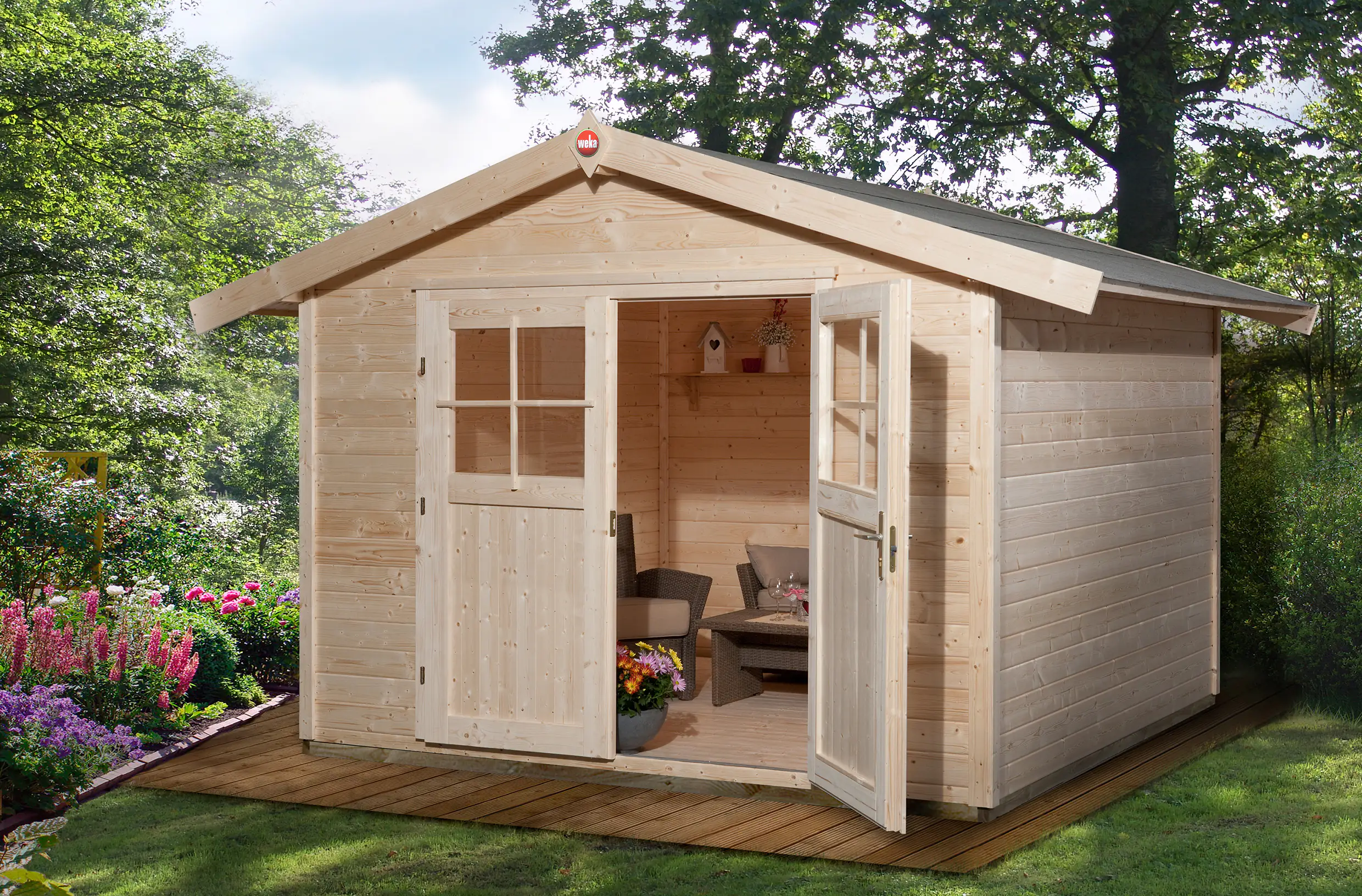 Weka Gartenhaus Finn 300 x 205 cm natur