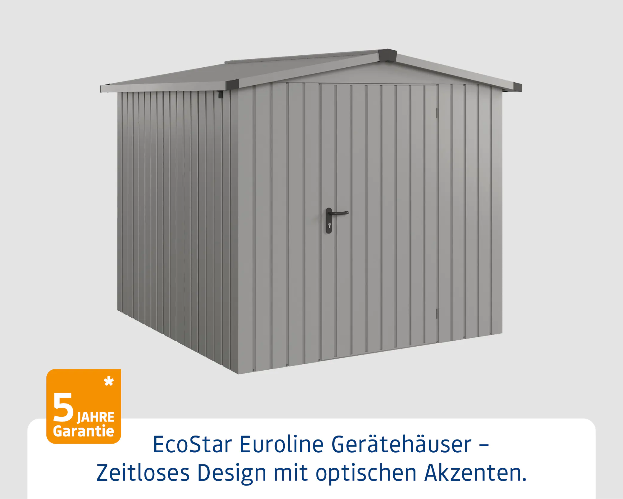 EcoStar Metallgerätehaus Euroline ESD5 graualuminium 214 x 214 cm 1-flg. EcoStar Metallgerätehaus Euroline ESD5 graualuminium 214 x 214 cm 1-flg.