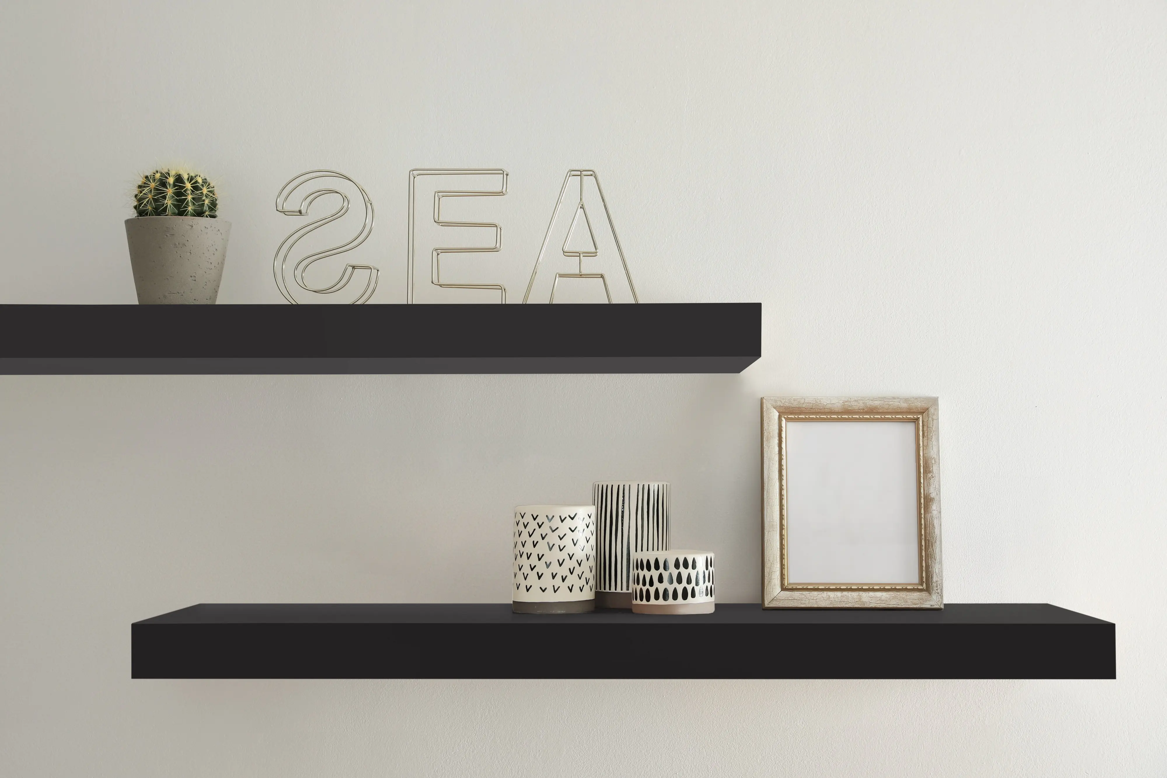 Dolle Wandregal 90 x 25 cm 50 mm schwarz