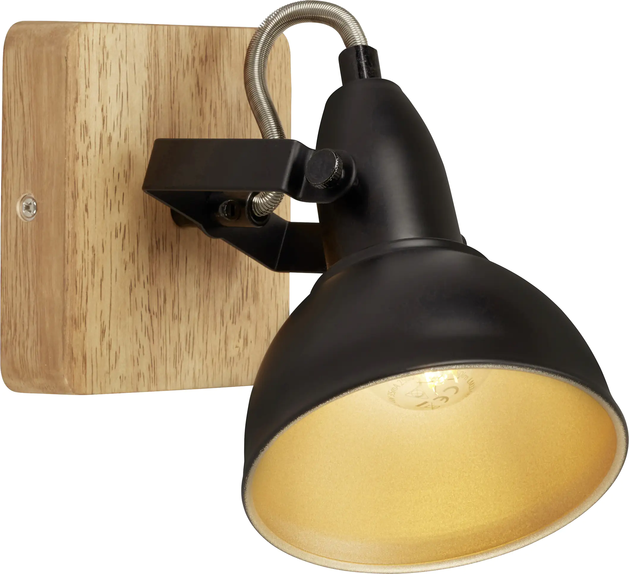 Briloner 1er Spot Barnim schwarz-gold 15,7 x 11 cm E14 Briloner 1er Spot Barnim schwarz-gold 15,7 x 11 cm E14