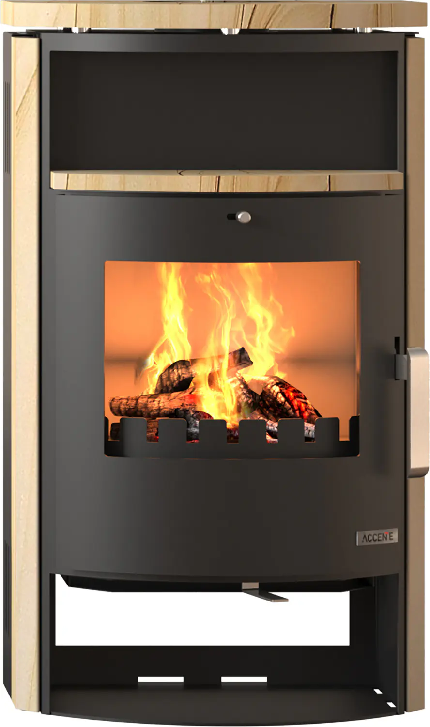 Accente Kaminofen Pamir Sandstein schwarz 6,7 kW Accente Kaminofen Pamir Sandstein schwarz 6,7 kW