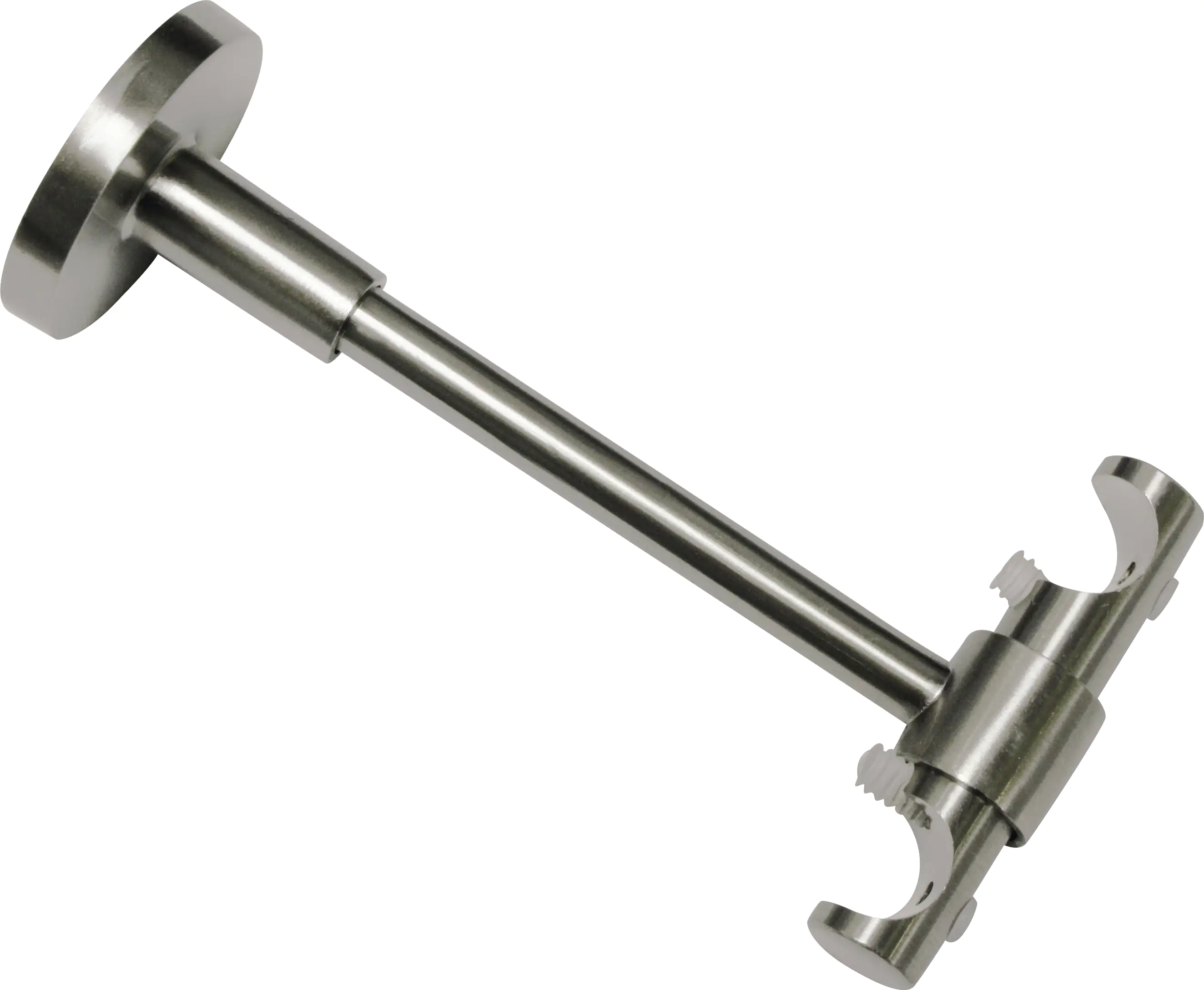 Gardinia Universal Deckenträger Memphis offen, edelstahl, 13,5 cm, Ø 16 mm