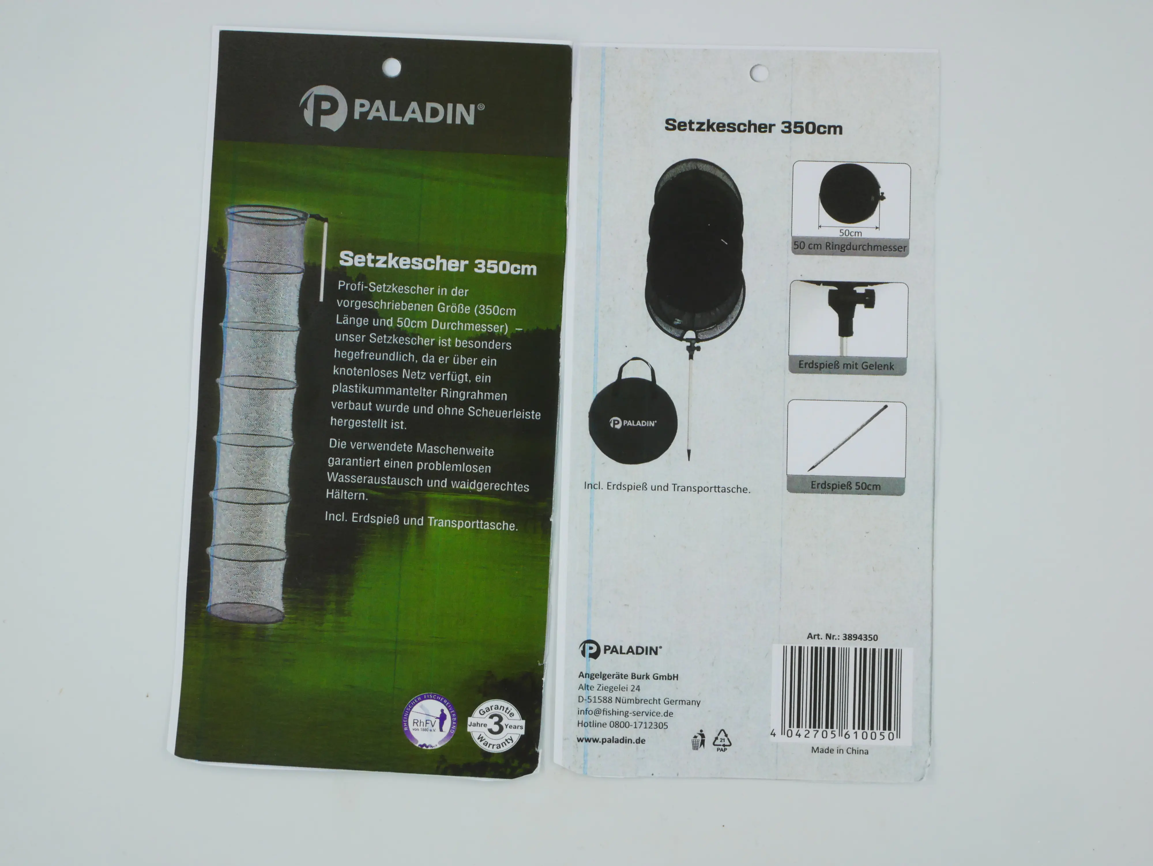 Paladin Setzkescher 350 cm 6 mm Maschenweite, Ø 50 cm, mit Erdspieß
