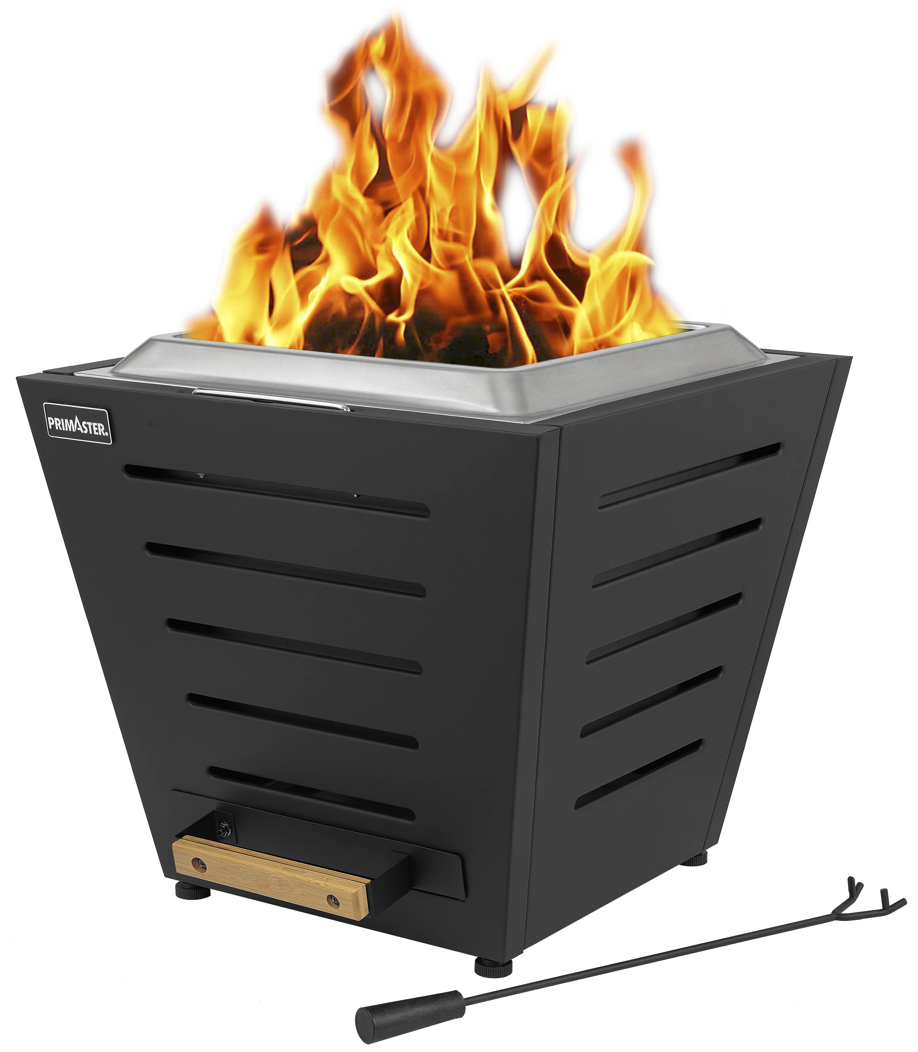 Primaster Feuerstelle Linden raucharm 51 x 51 cm schwarz