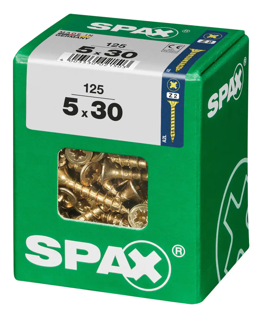 Spax Universalschrauben 5.0 x 30 mm PZ 2 - 125 Stk.