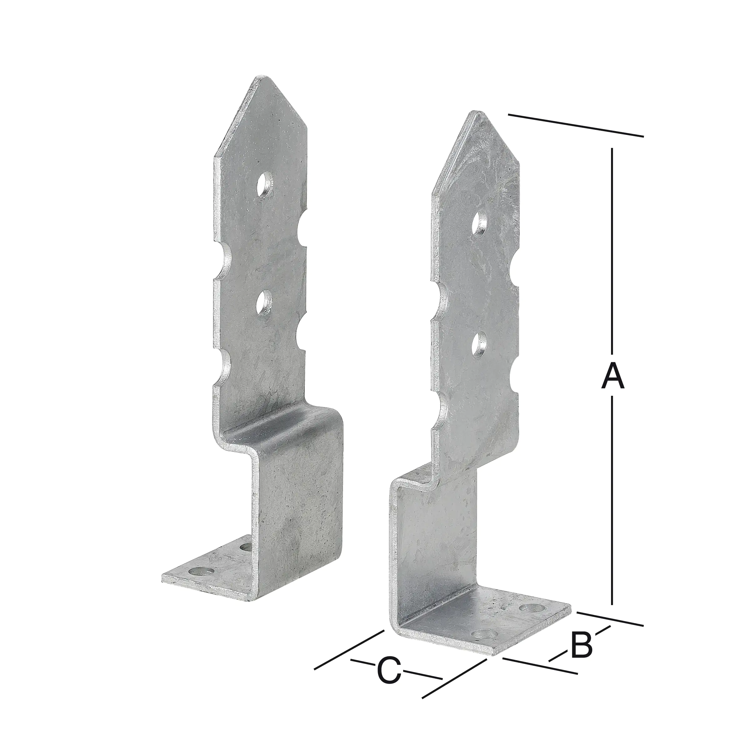 Vormann Universal-Stützenschuh feuerverzinkt 214 x 60 x 50 mm