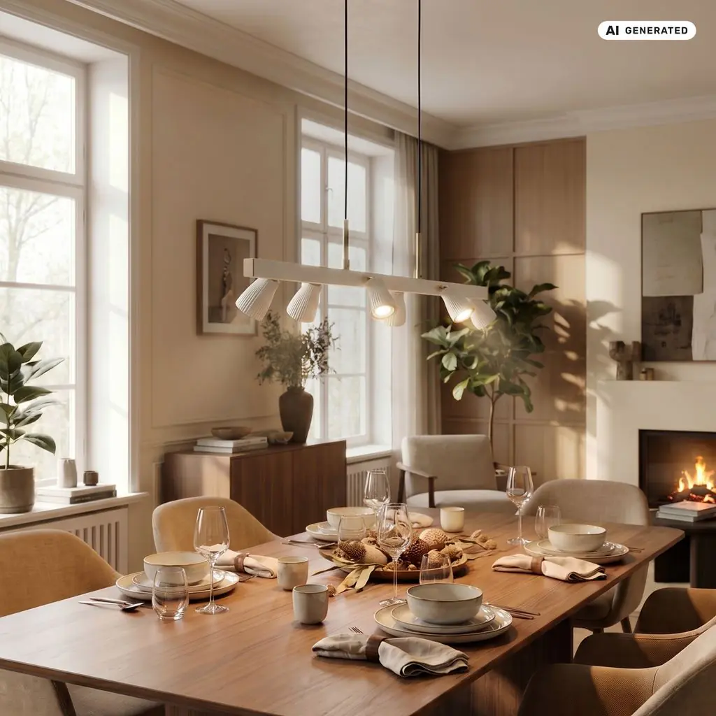 Briloner LED-Pendelleuchte RIFF 6-flammig 80,5 x 120 cm 21W hellgrau warmweiß