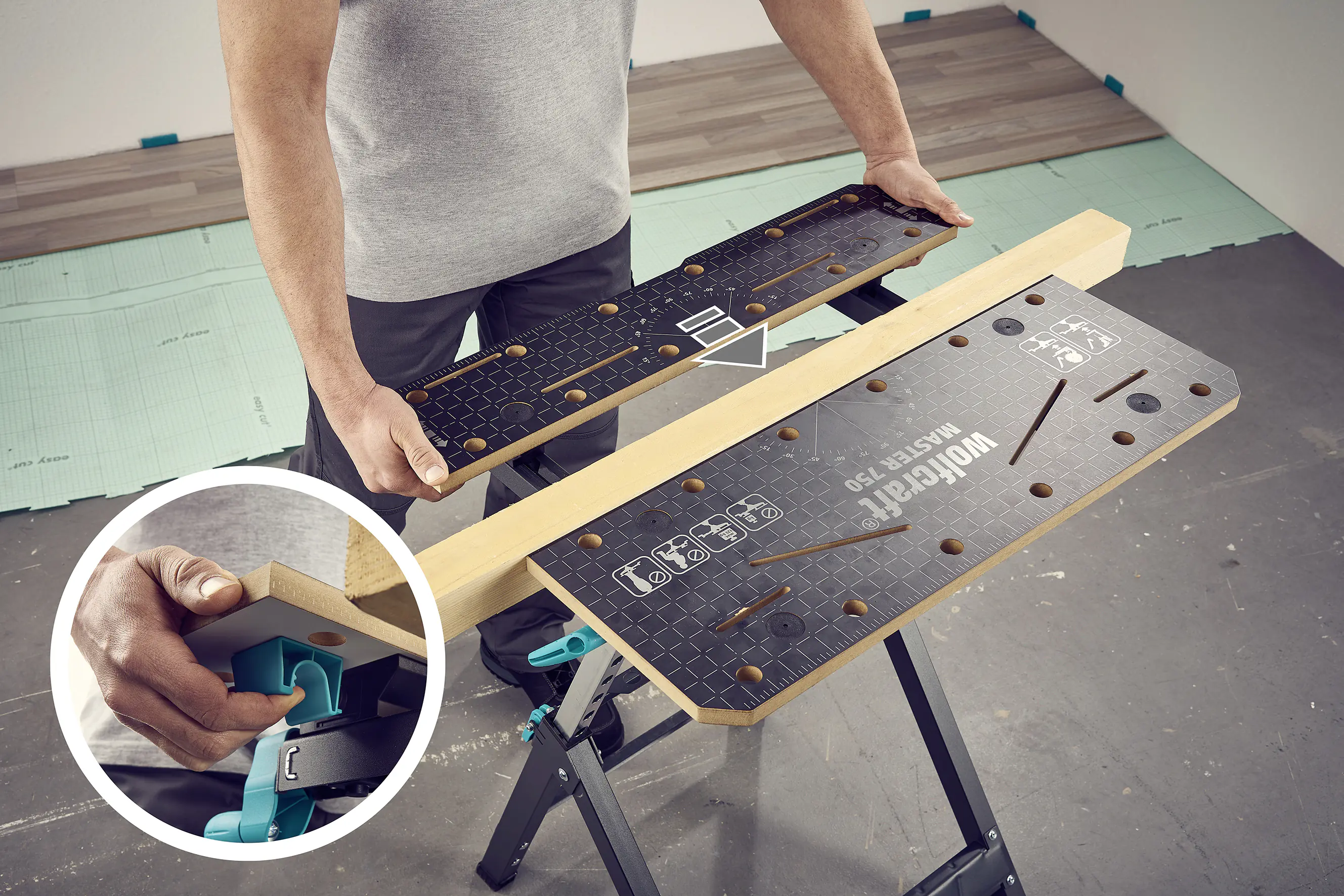 Wolfcraft Maschinen- und Spanntisch Master 750 Ergo höhenverstellbar Wolfcraft Maschinen- und Spanntisch Master 750 Ergo höhenverstellbar
