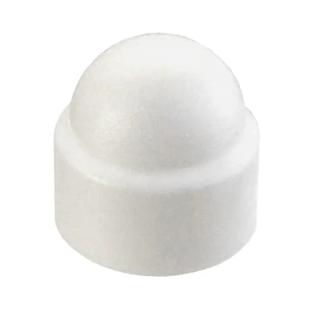 Abdeckkappen M12 für Sechskantschrauben rund weiß - 8 Stk.