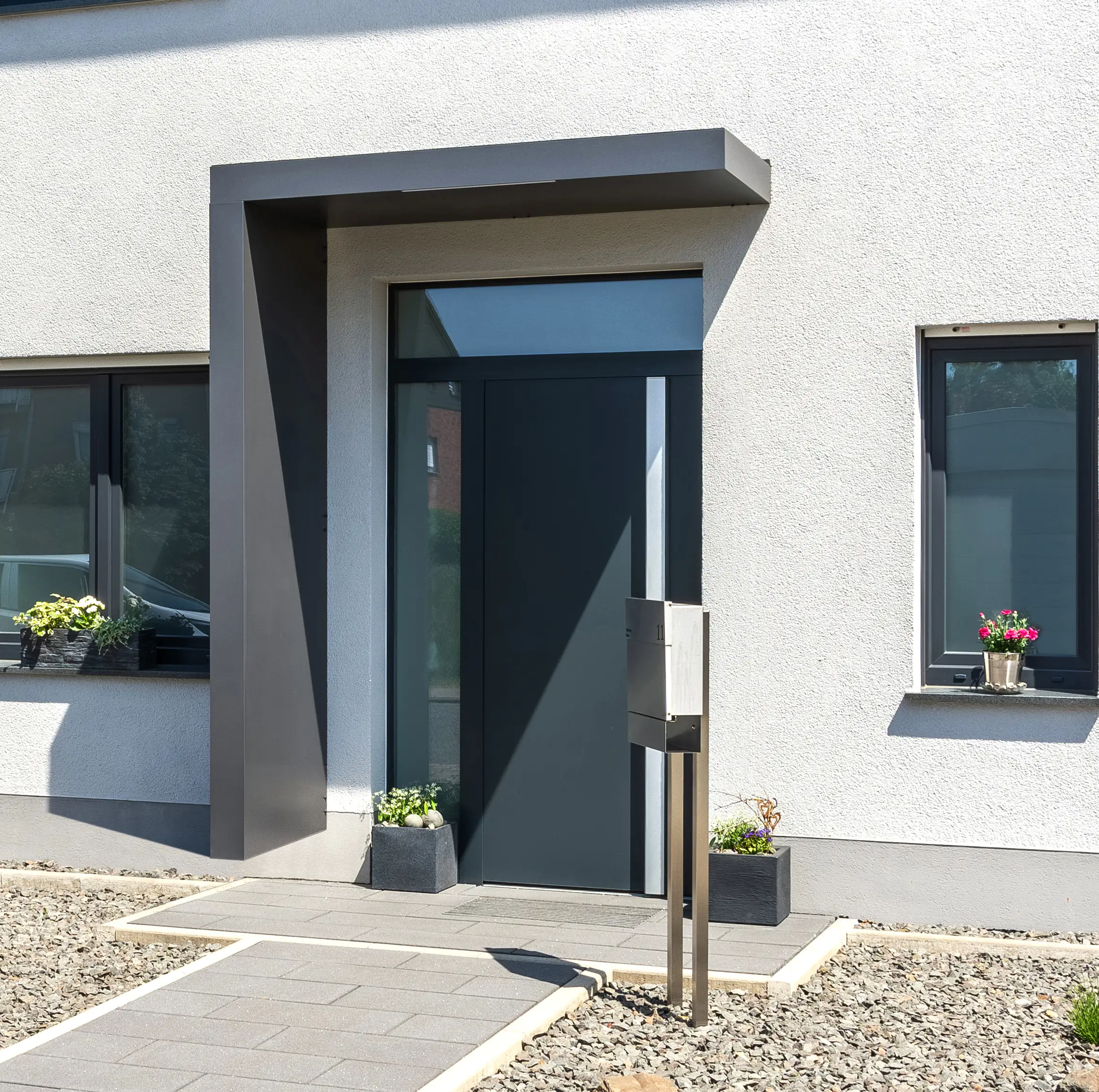 Gutta Rechteckvordach BS 160 x 90 x 15 cm anthrazit