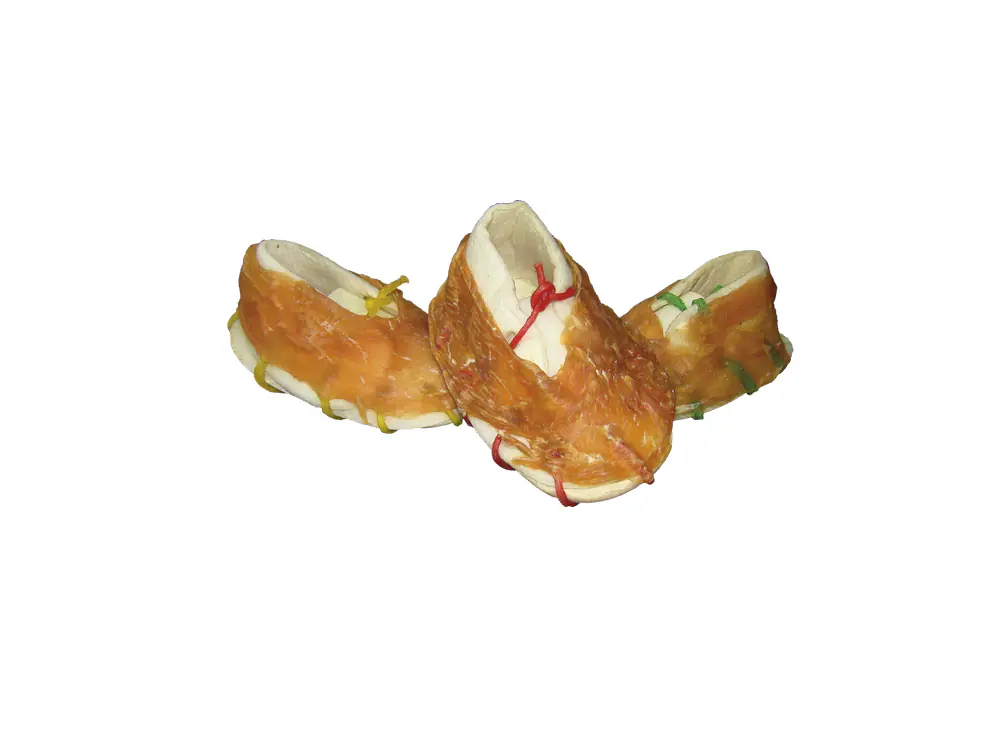 Nobby StarSnack Barbecue Chicken Shoe coloured ca. 7,5 cm, 5 St., ca. 60 g