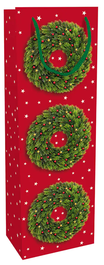 4014995286116 Braun & Company Geschenktragetasche Festlicher Kranz 12 x 37 x 8 cm