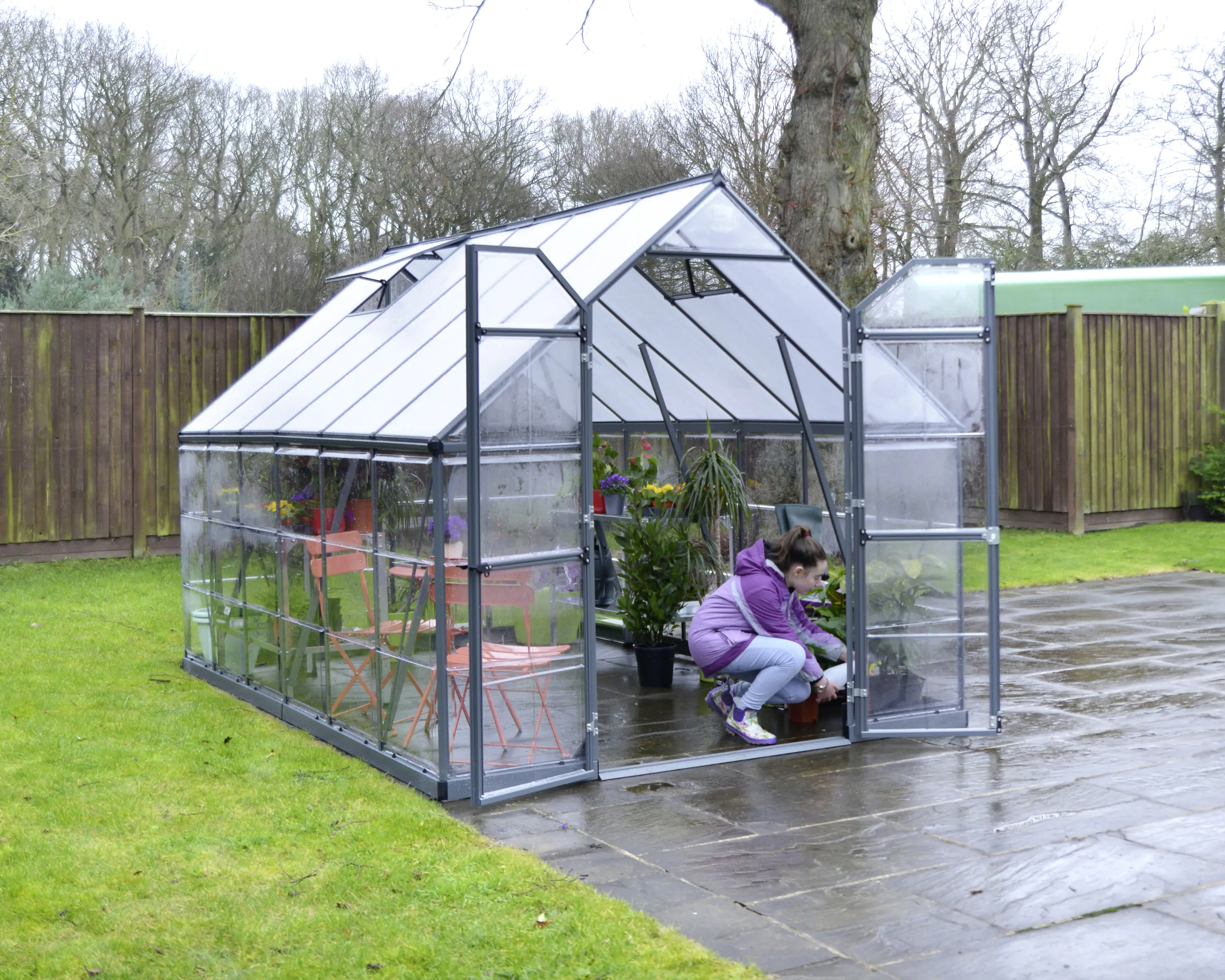 Canopia Gewächshaus Balance Alu grau 367 x 244 cm