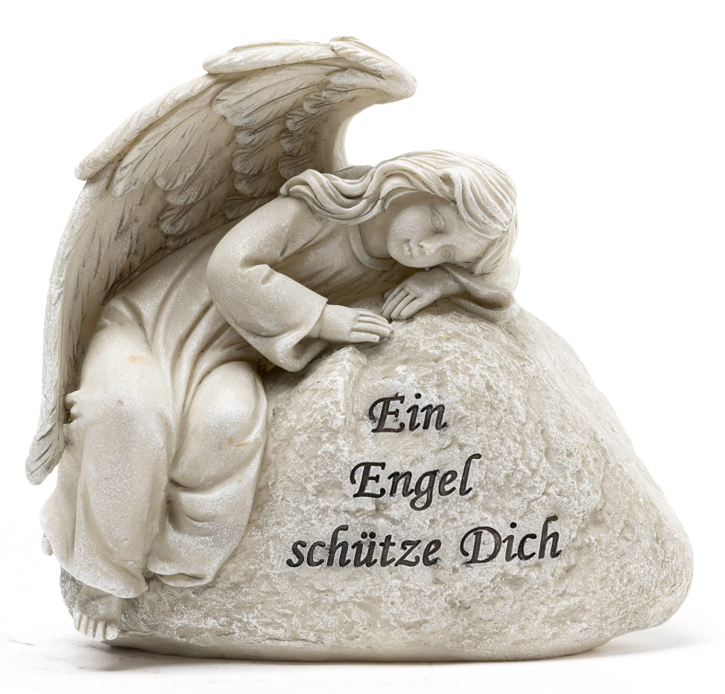 TrendLine Figur Engel 16,5 x 15 cm grau