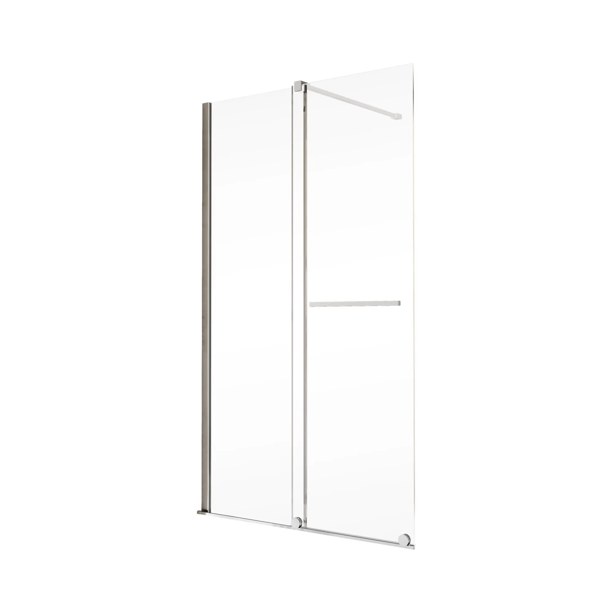 Schulte Duschwand Walk In Schiebetür links mit Rollen Toura 120 x 200 cm chrom Klarglas