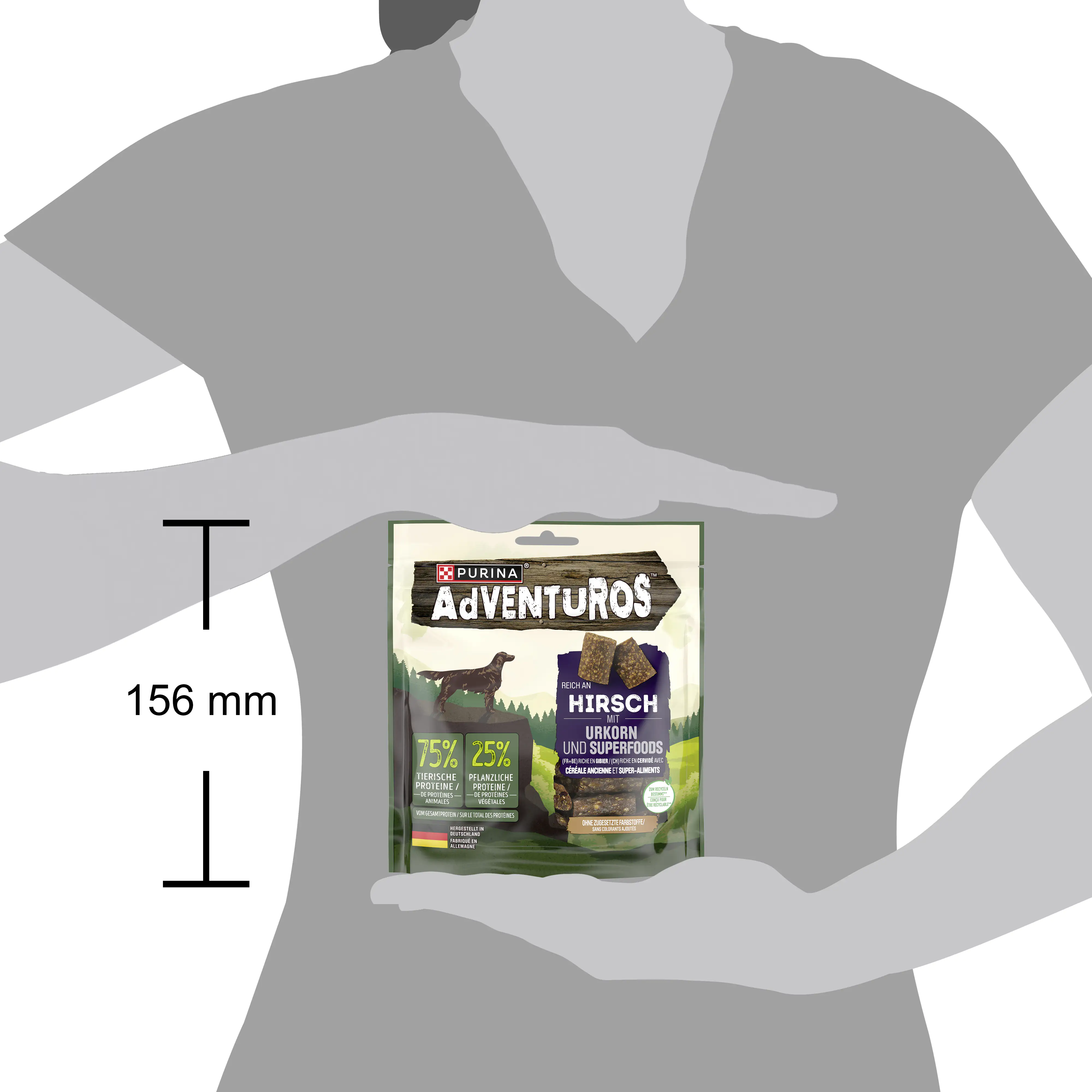 Adventuros reich an Hirsch mit Urkorn und Superfoods 90 g