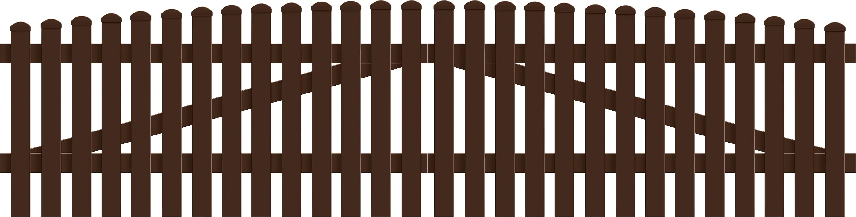 KM Zaun Doppeltor Meran Oberbogen 314,5 x 100 cm, braun KM Zaun Doppeltor Meran Oberbogen 314,5 x 100 cm, braun