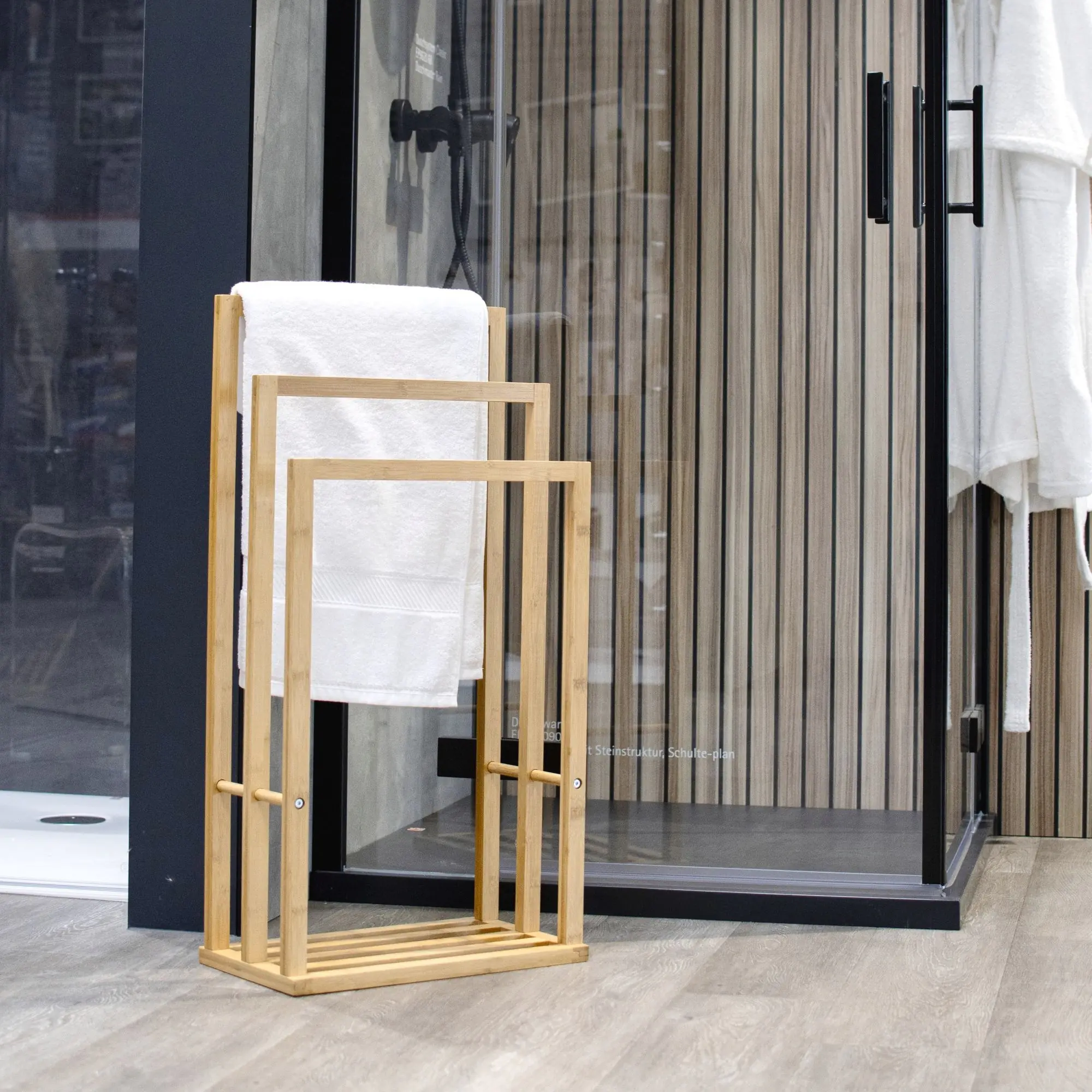 Schulte Handtuchhalter aus Bambus stehend 82 x 42 x 24 cm