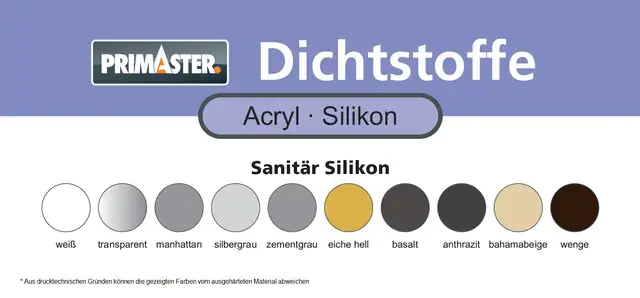 Primaster Sanitär Silikon weiß 310 ml 12 St. Kartonabnahme