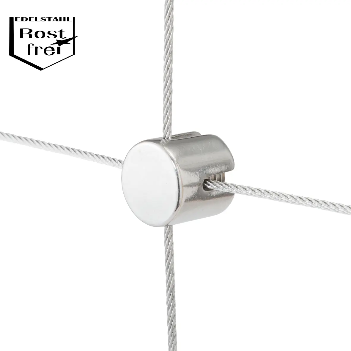 Conacord Kreuzklemme für Drahtseile Stahl V4A Ø 3 mm rostfrei - 5 Stück