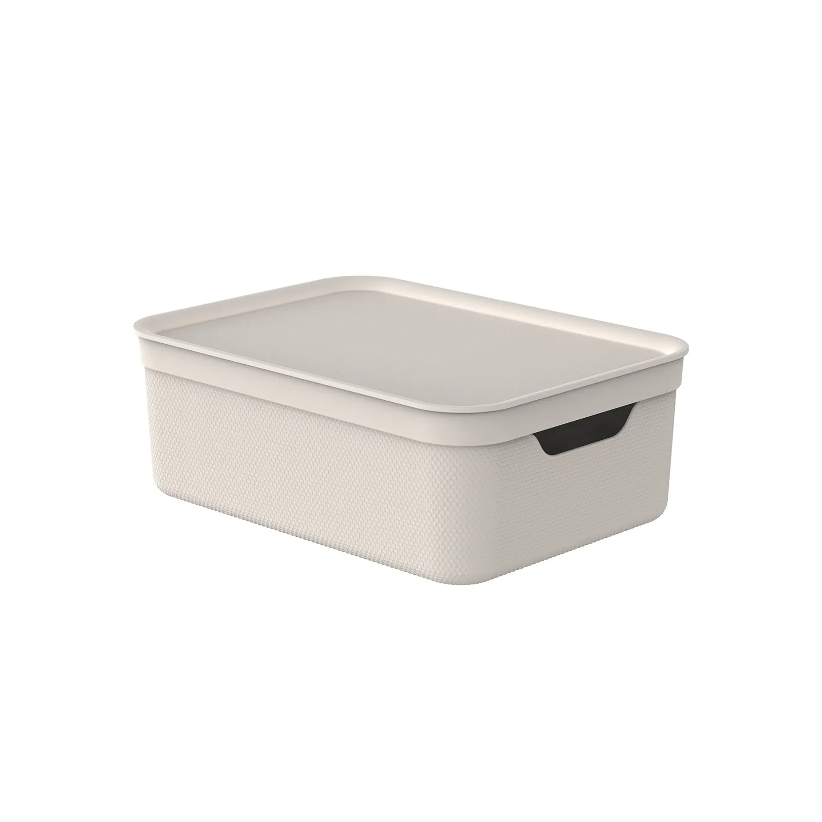 Rotho Aufbewahrungsbox Alvra mit Deckel 36,5 x 26,5 cm 10 L warm beige