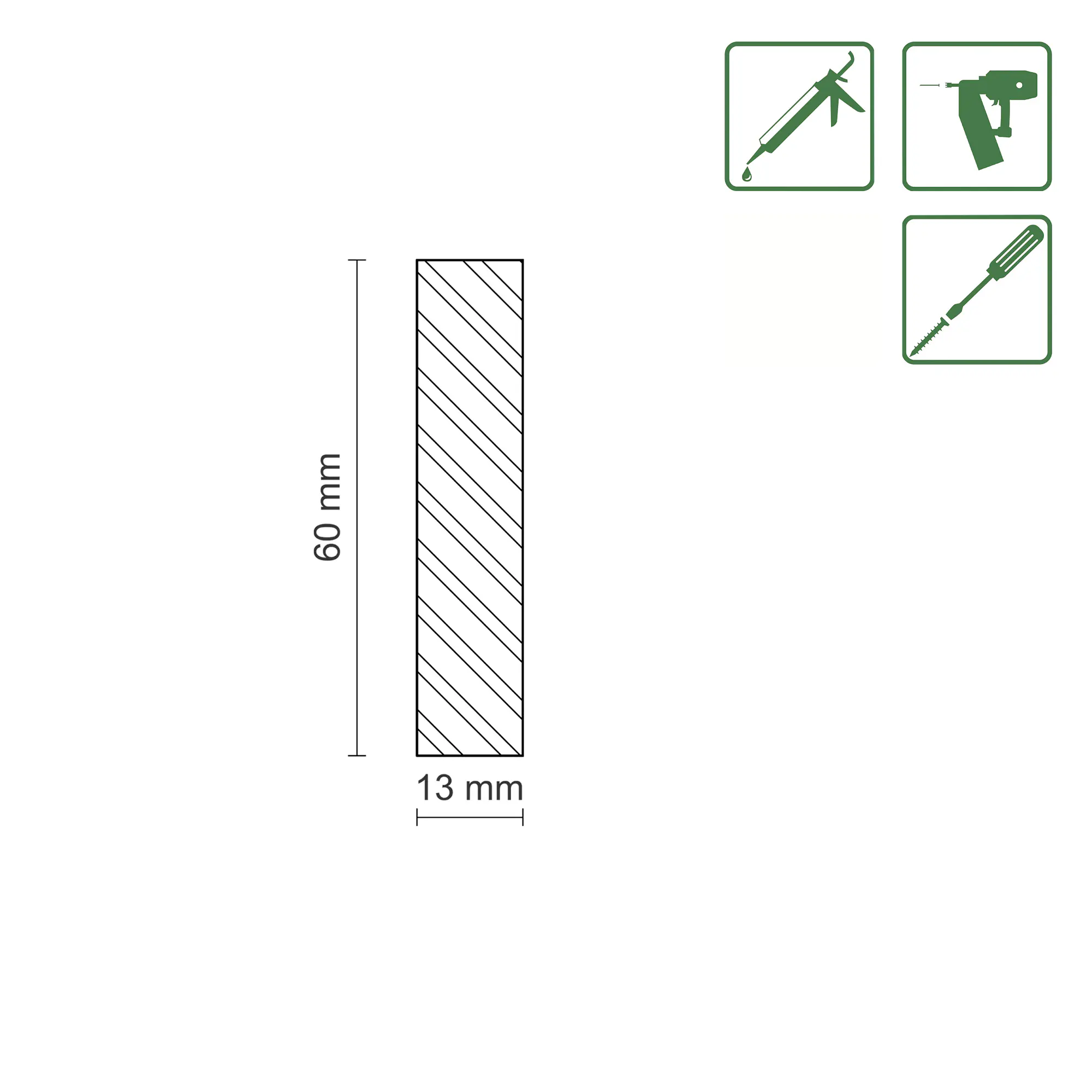 FN Neuhofer Flachleiste 240 cm 60 x 13 mm Fichte/Kiefer