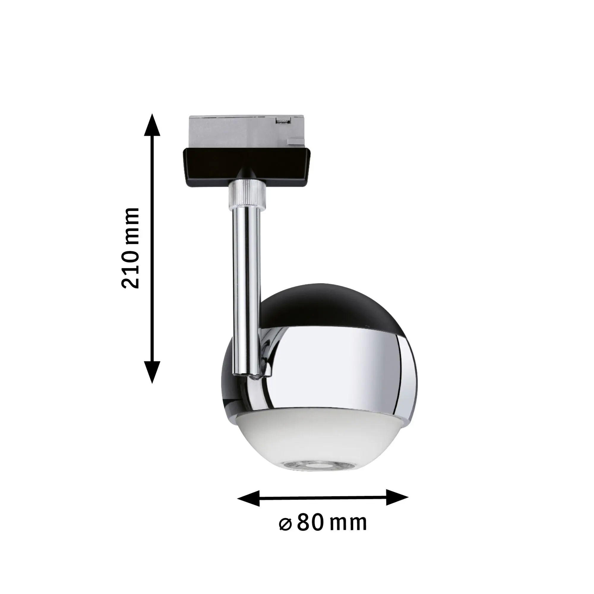 Paulmann URail LED Einzelspot Capsule ll chrom 8 cm warmweiß