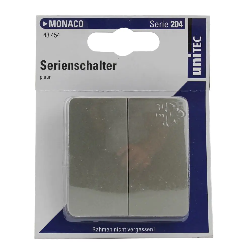 Unitec Serienschalter Monaco mit Wippe platin