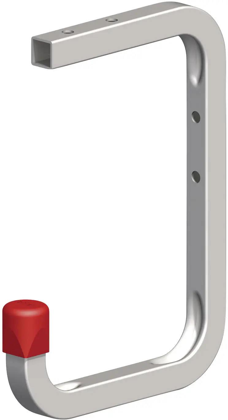 alfer Wand- und Deckenhaken 115 x 160 x 100 mm Stahl verzinkt Kappe rot