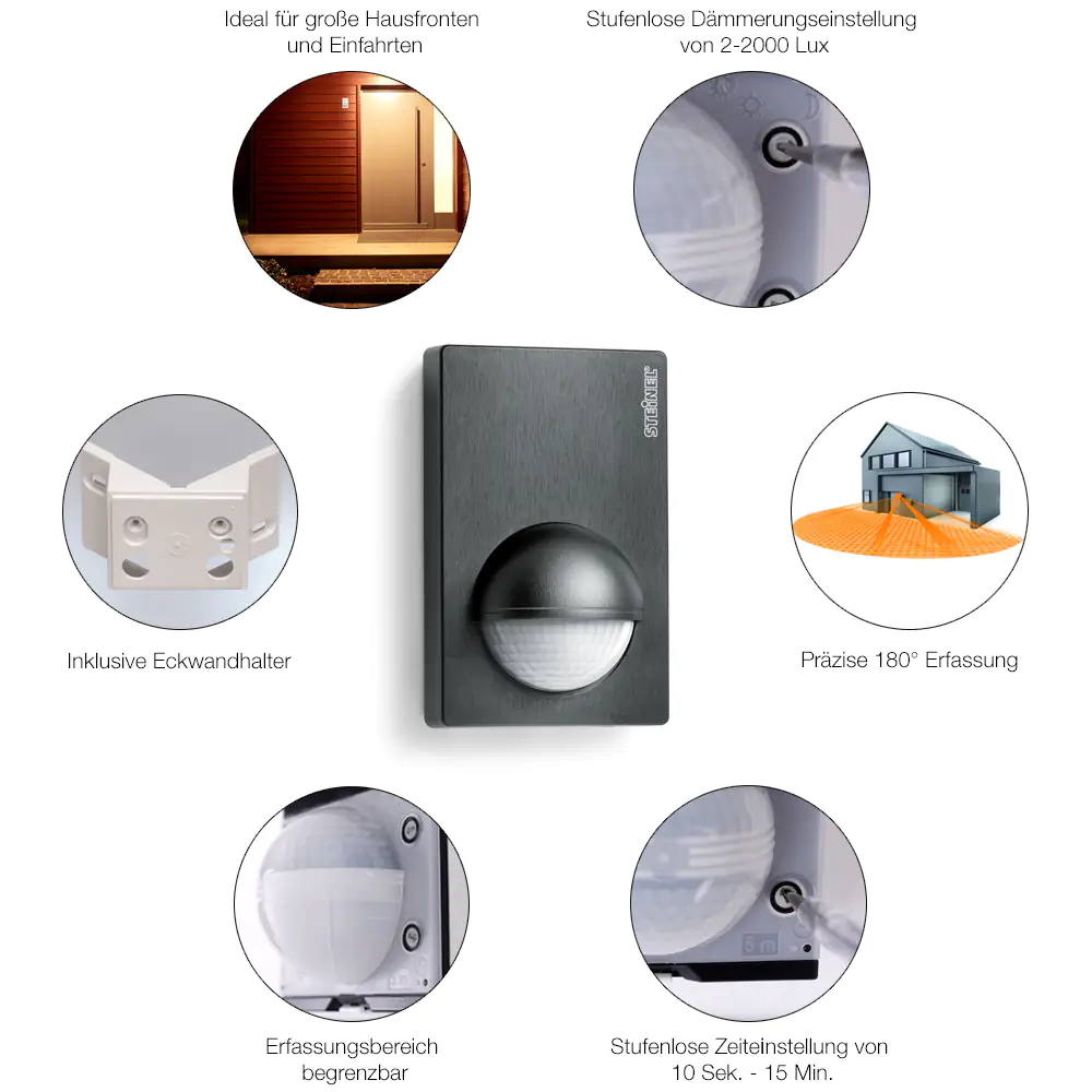 Steinel Bewegungsmelder IS 180-2 schwarz