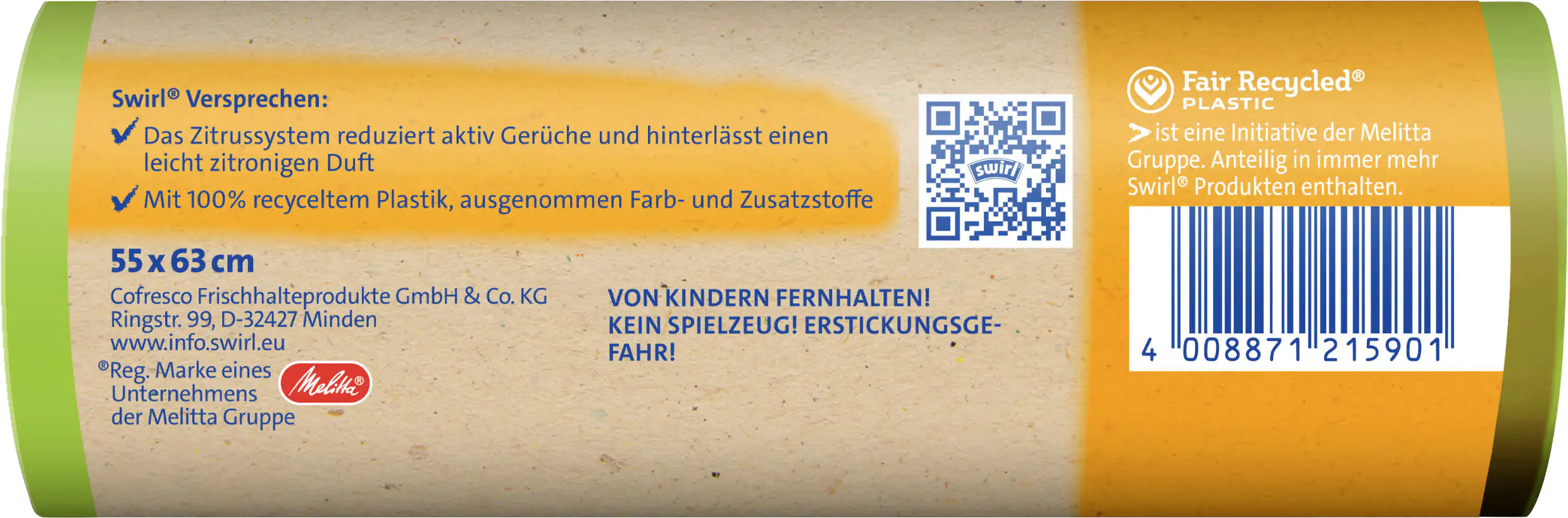 Swirl® Aktive Frische Müllbeutel 35 L Reißfest & Dicht