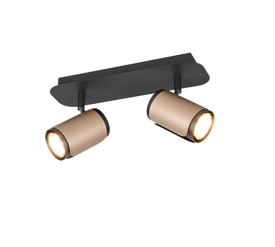 Trio Deckenstrahler 2er Spot Gillan GU10 schwarz coffee