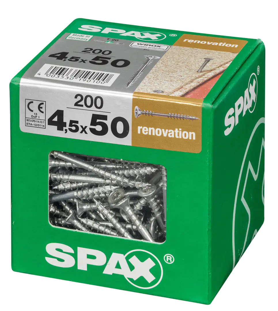 Spax Verlegeschrauben 4.5 x 50 mm TX 20 - 200 Stk.