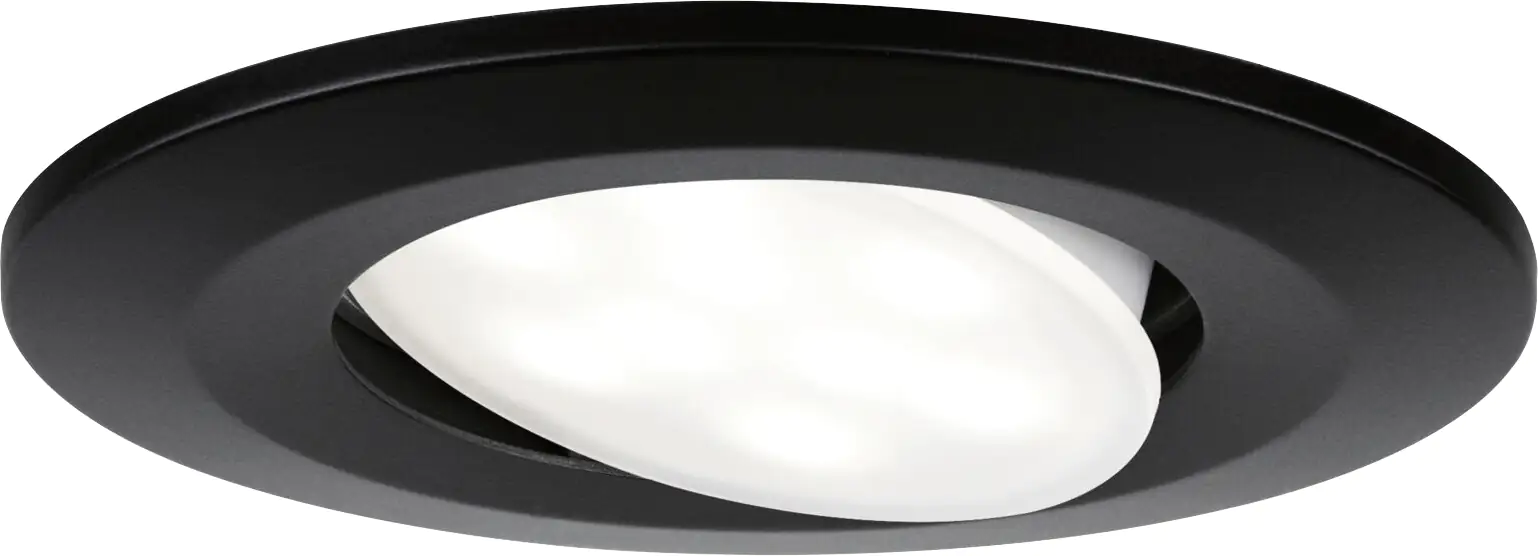 Paulmann HomeSpa 3er Set LED Einbauleuchte Calla schwarz 9 cm schwenkbar