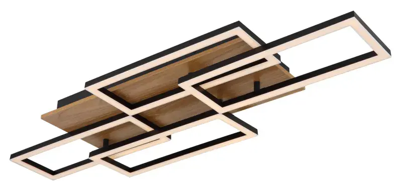 Globo Deckenleuchte Jeffry 87,5 x 32,5 cm schwarz CCT